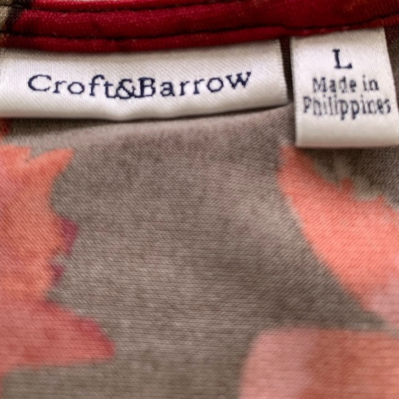 Rose Sleeveless Top Large Croft and Barrow - Picture 2 of 2